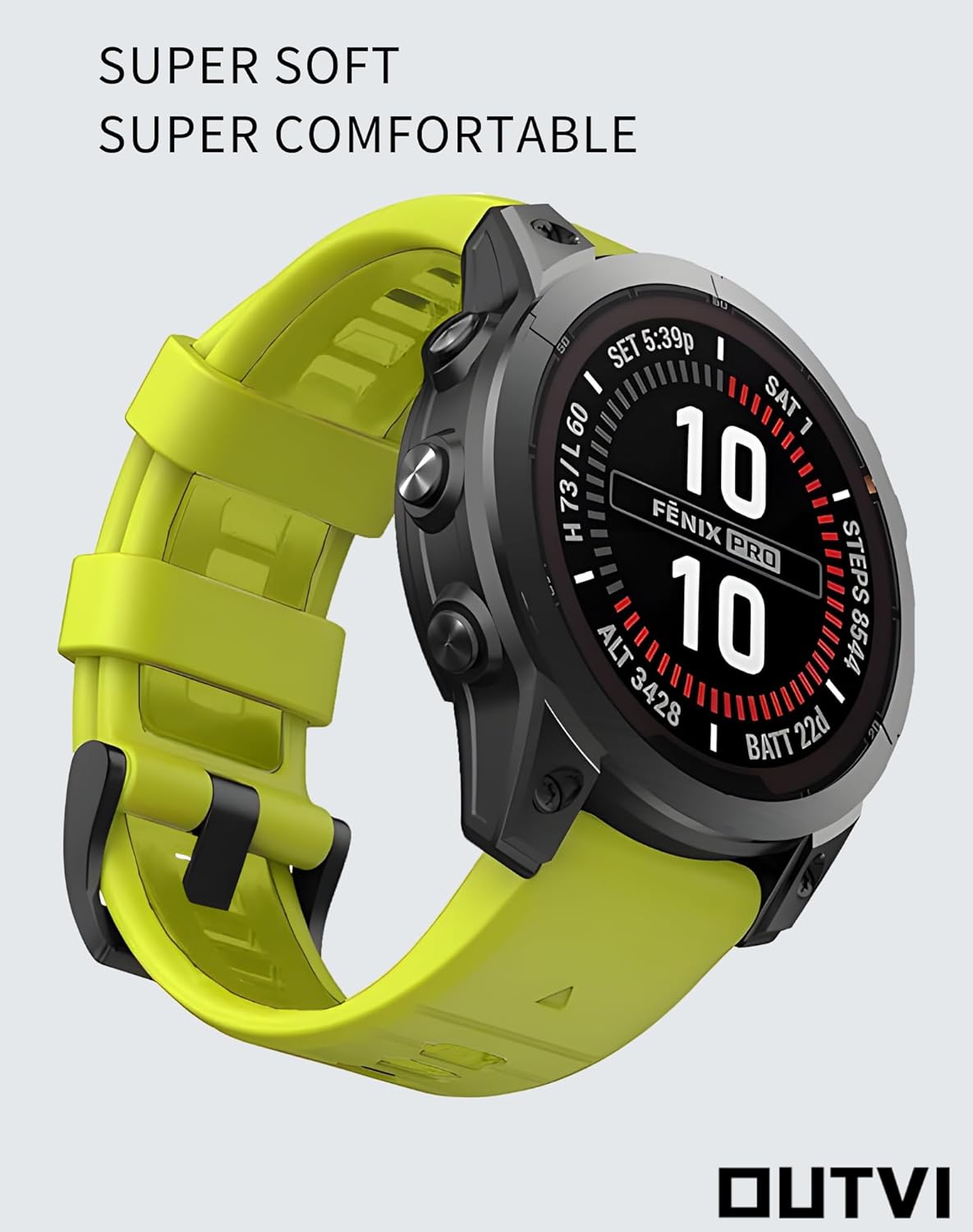 22mm watch band for garmin fenix 5 6 7 pro Sapphire Solar Forerunner 965 955 935 745 epix Pro Gen 2 47mm only soft silicone quick fit 22 watch bands replacement for men women - Image 6