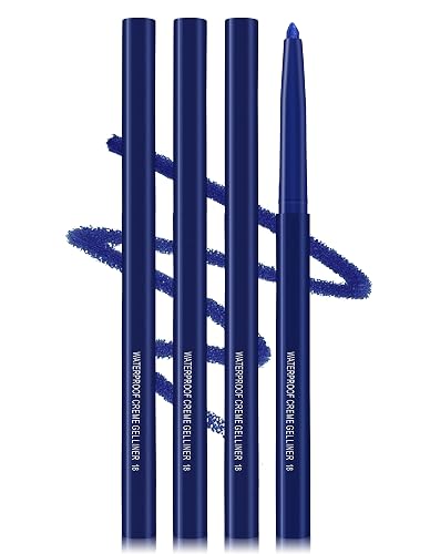 Jutqut 4PCS Blue Eyeliner Pencil Waterproof