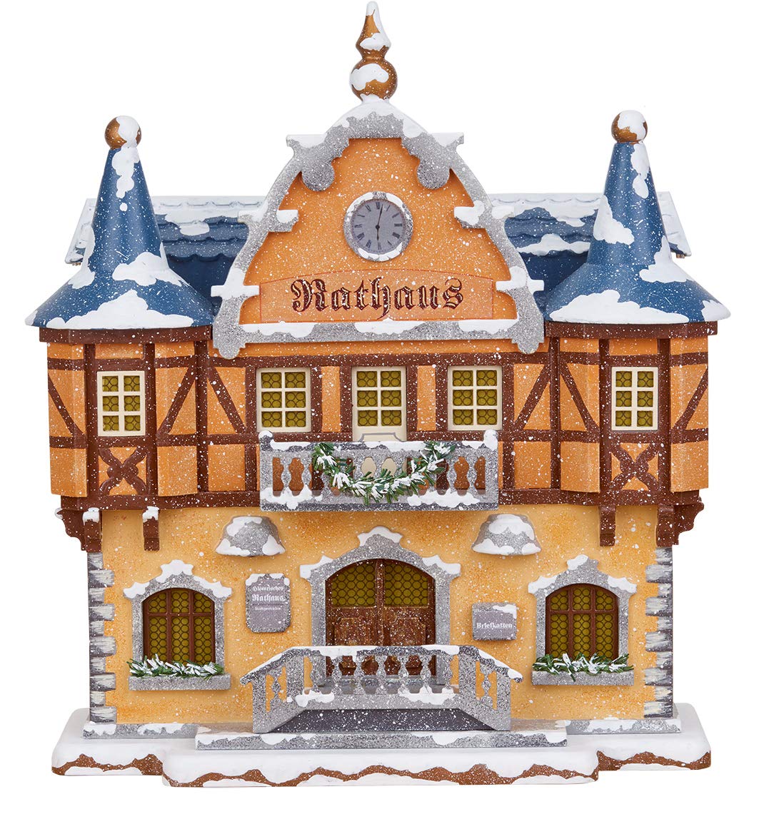 Hubrig Winterkinder Set Winterhaus Rathaus und Bürgermeister