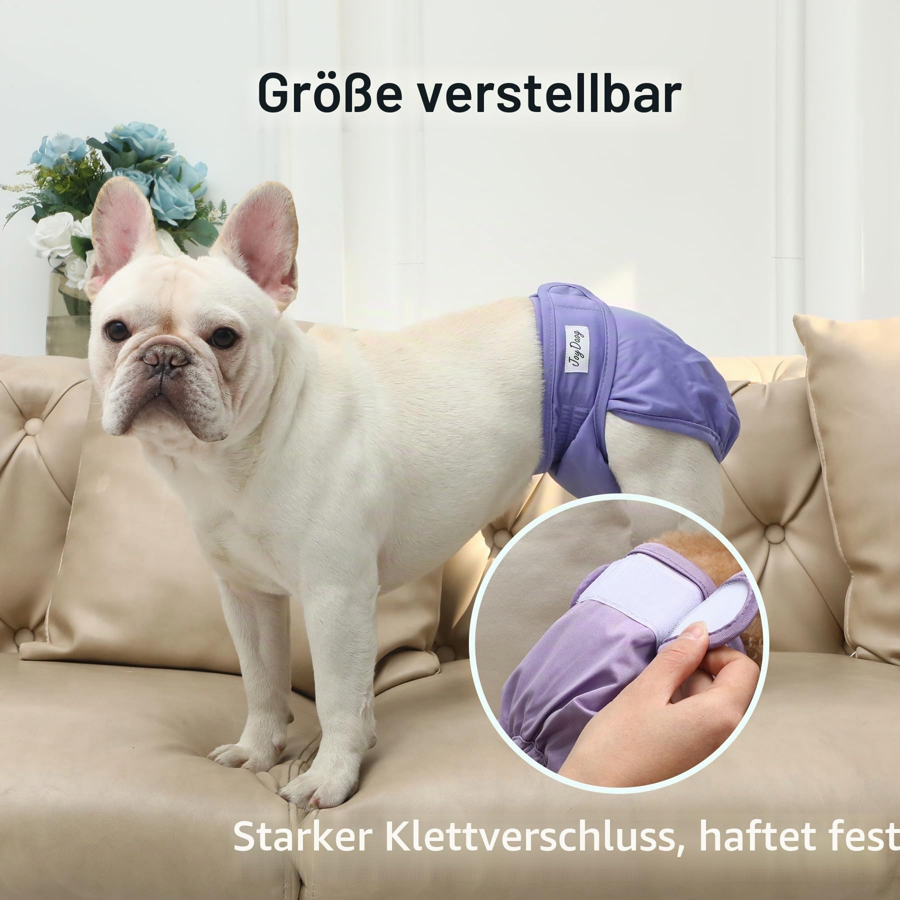 JoyDaog Hundewindeln für kleine Hunde, wiederverwendbar und waschbar, hochwertig, für kleine Hunde, für Läufigkeit, Inkontinenz, Menstruationswindeln, S