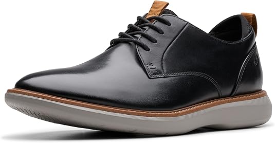Amazon | Clarks メンズ Brantin プレーン オックスフォード, ブラック