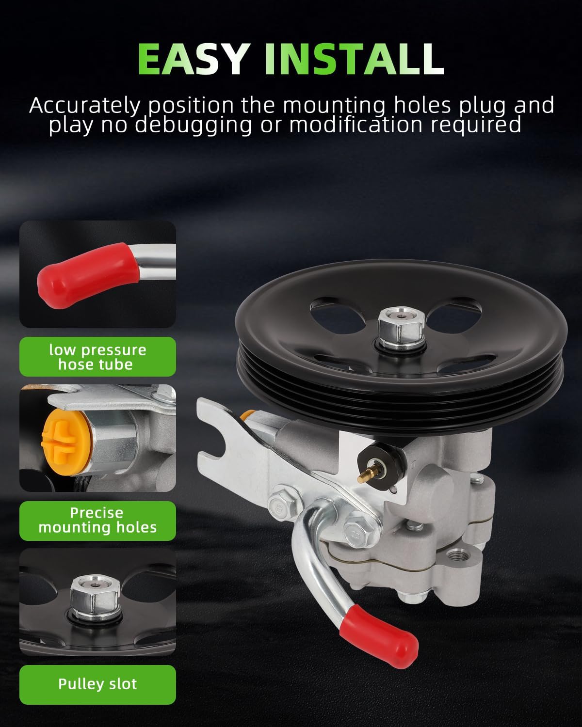 SCITOO Power Steering Pump Replacement for 1992-1993 for Asuna for Sunrunner 1.6L 21-5896 Power assist pump