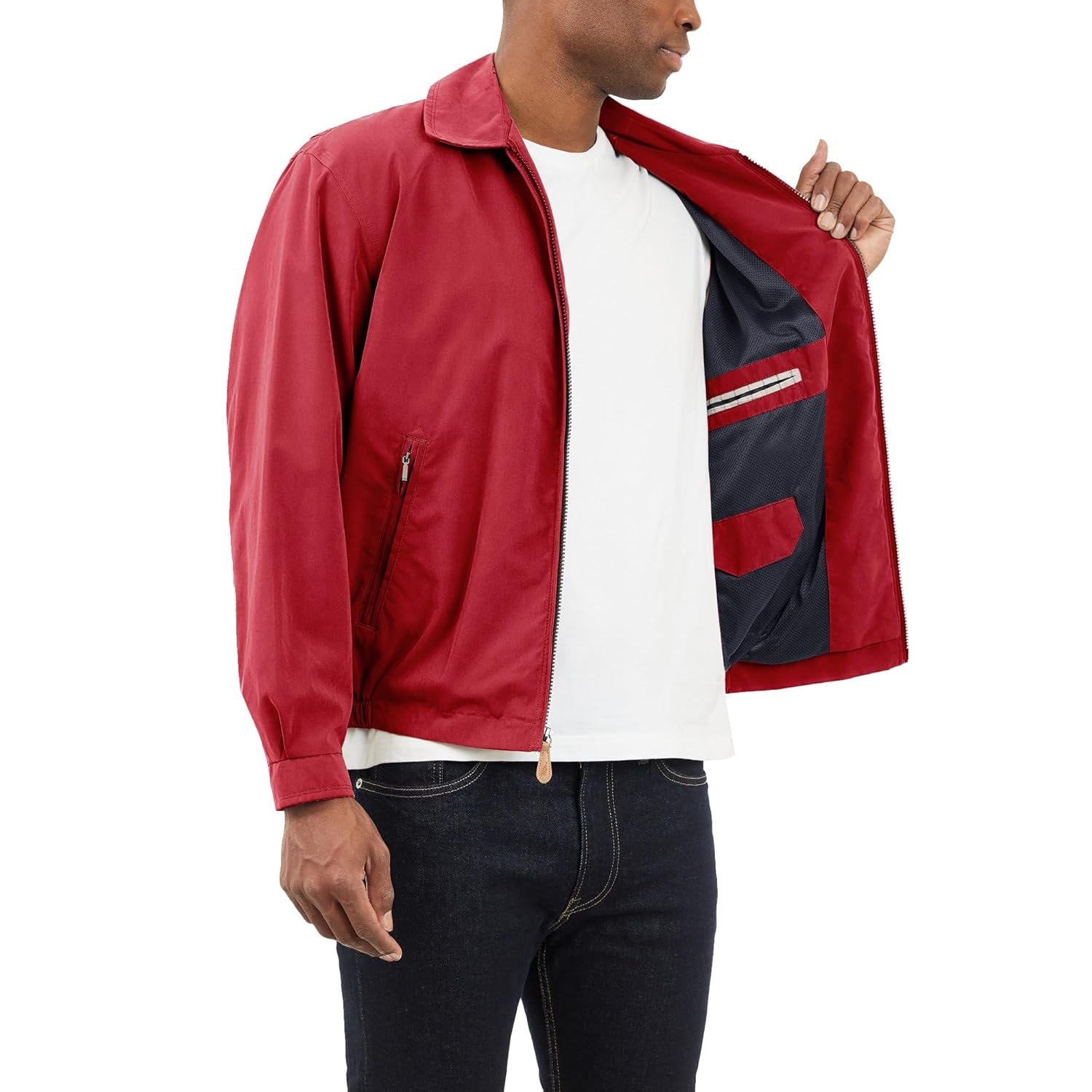 LONDON FOG Men's Auburn Zip-Front Golf Jacket (Regular & Big-Tall Sizes) , scarlet , 4XL Big