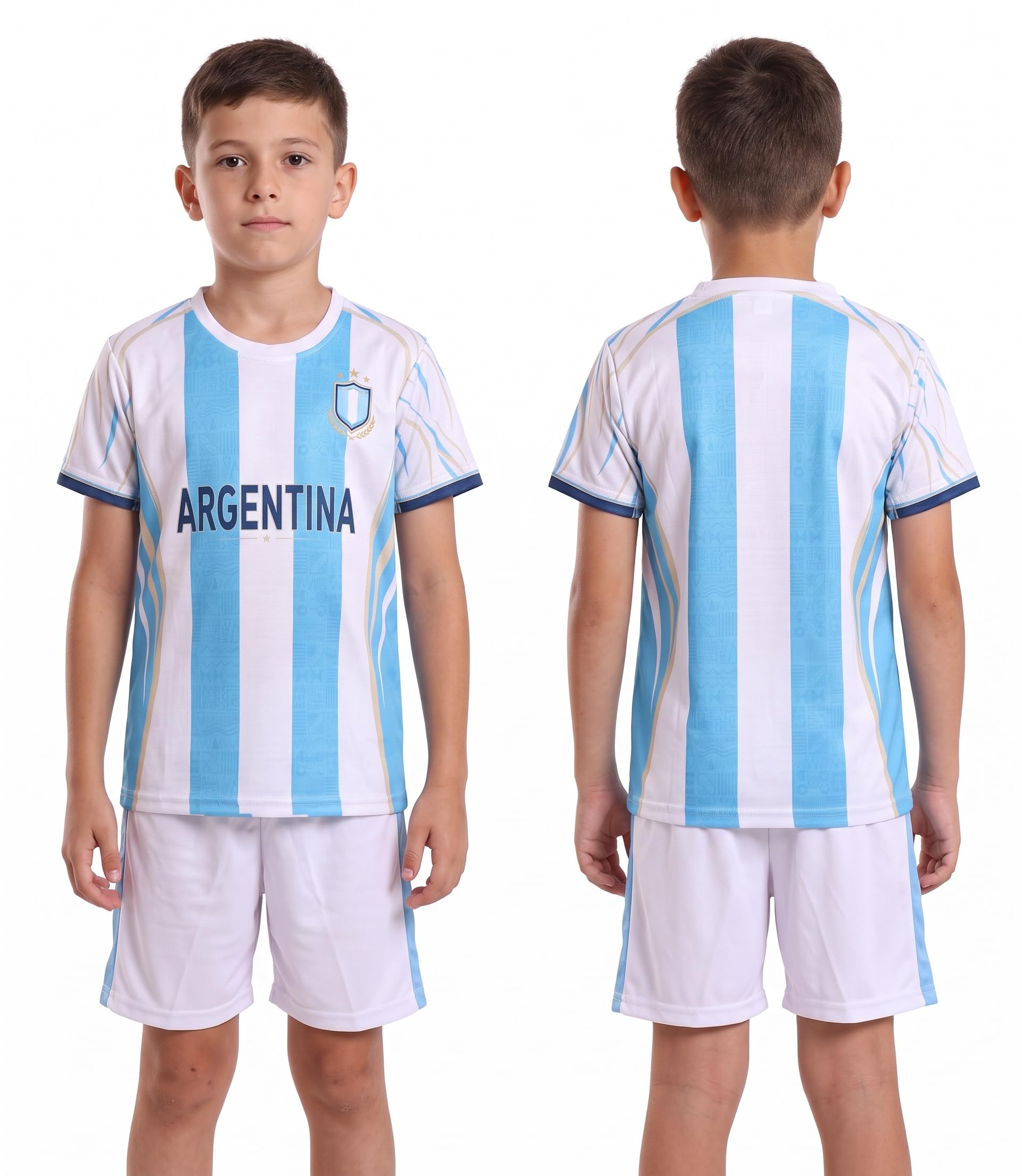 Kids Soccer Jersey Set with Shorts, Dry-Fit Football Fan Kit for Boys & Girls, Breathable Sublimation Sportswear, National Team Colour Inspired-image-13