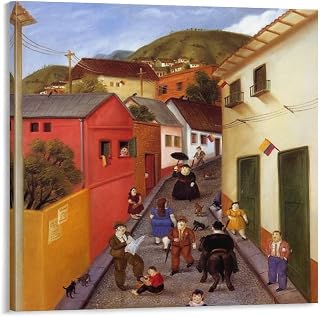 Fernando Botero The Outside Gifts Canvas Painting Poster Wall Art Decorative Picture Prints Modern Decor Framed-unframed 16x16inch(40x40cm)