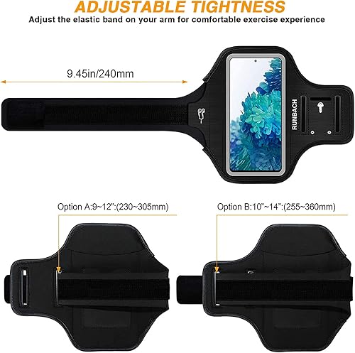 Miniatura 6 de Runbach Brazalete resistente al agua para Samsung Galaxy S20 FES20+S10+S10 LiteS9+S8+, Galaxy A60A51A50A32A30A20A11A10A8S, con toque de huellas