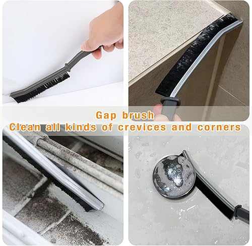 Miniatura 6 de Juego de cepillos de limpieza para estufas de cocina, de nailon, cerdas duras, juego de cepillos de limpieza de grietas para campana extractora,