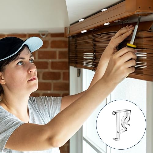 Miniatura 3 de 12 clips transparentes para cenefa de 2 pulgadas, clips ocultos para persianas horizontales de repuesto, clips ocultos de plástico para madera o