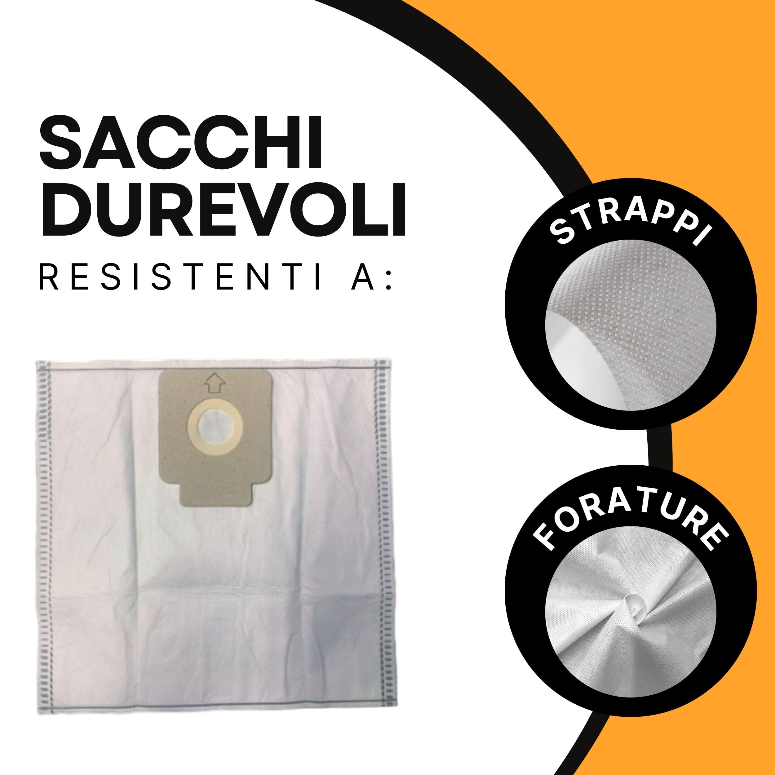 5 SACCHI BUSTE EINHELL COMPATIBILE CON TUTTI I MODELLI INDICATI NELLA FOTO - Bandi Srl