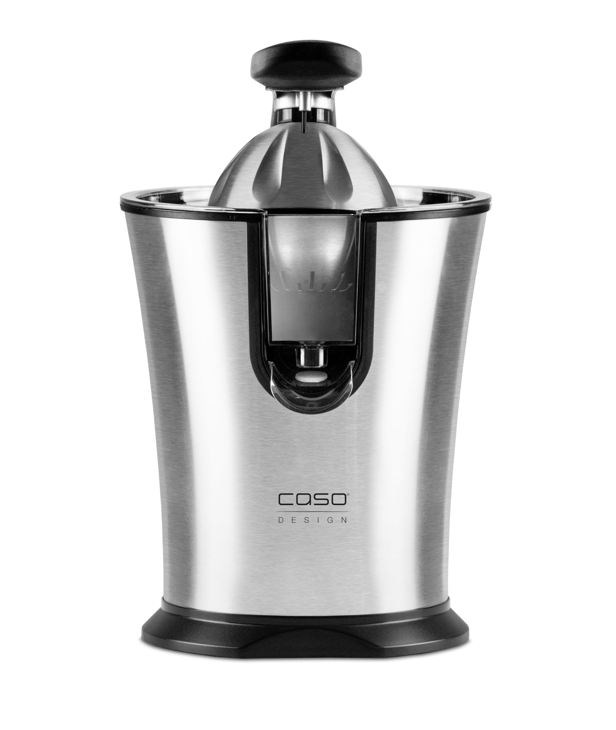 CASO 330 Pro - Exprimidor Eléctrico con cono universal para Naranjas y Cítricos, 160W, eficiencia de extracción de zumo, extra silencioso, Acero inoxidable, Base antideslizante, apto para lavavajillas