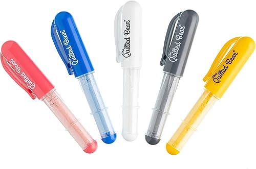 Miniatura 2 de The Quilted Bear Marcadores de tela de tiza para costura estilo bolígrafo marcadores de tiza para coser acolchado y manualidades con punta de rueda