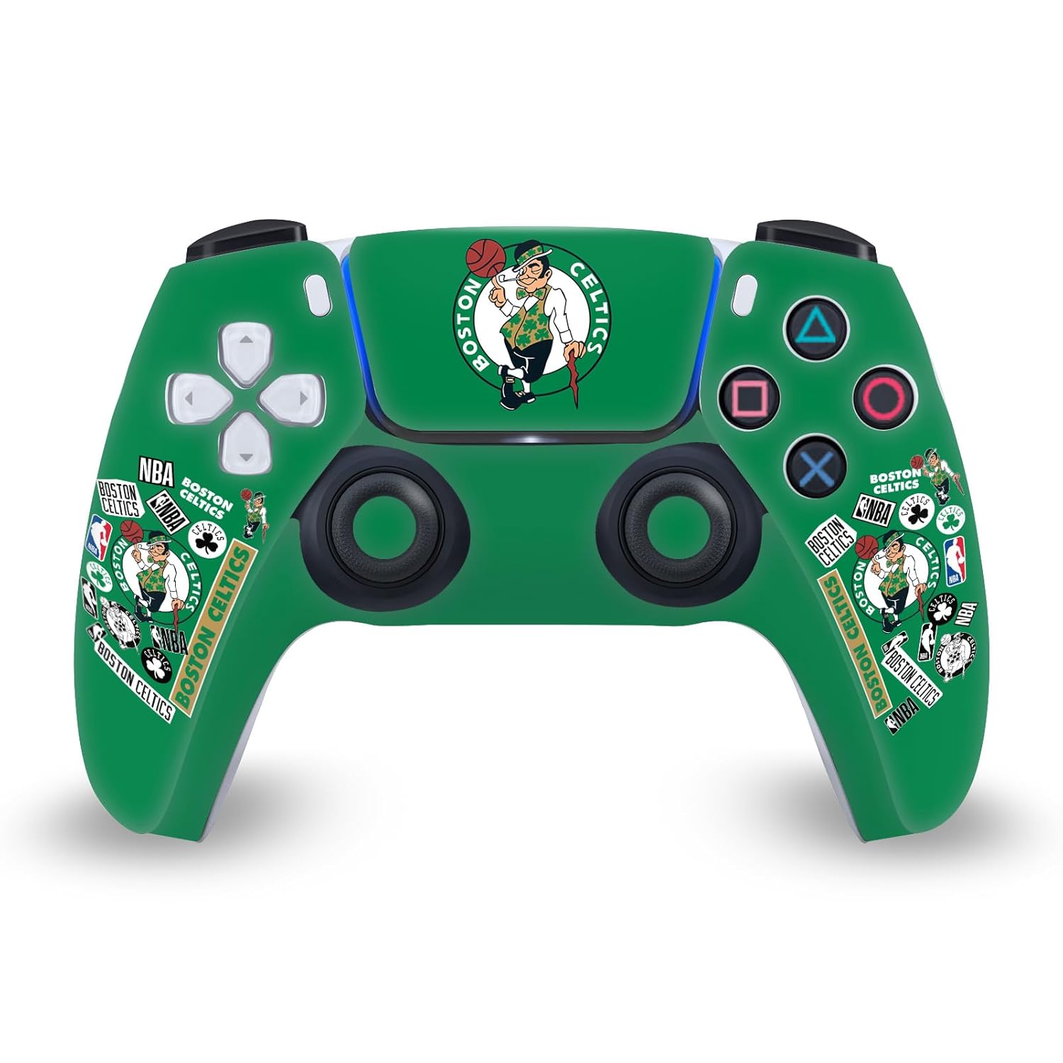 Head Case Designs Officially Licensed NBA Sticker Collage Boston Celtics Vinyl Sticker Gaming Skin Decal Compatible With Sony PlayStation 5 PS5 Slim Digital Edition Console & DualSense Controller