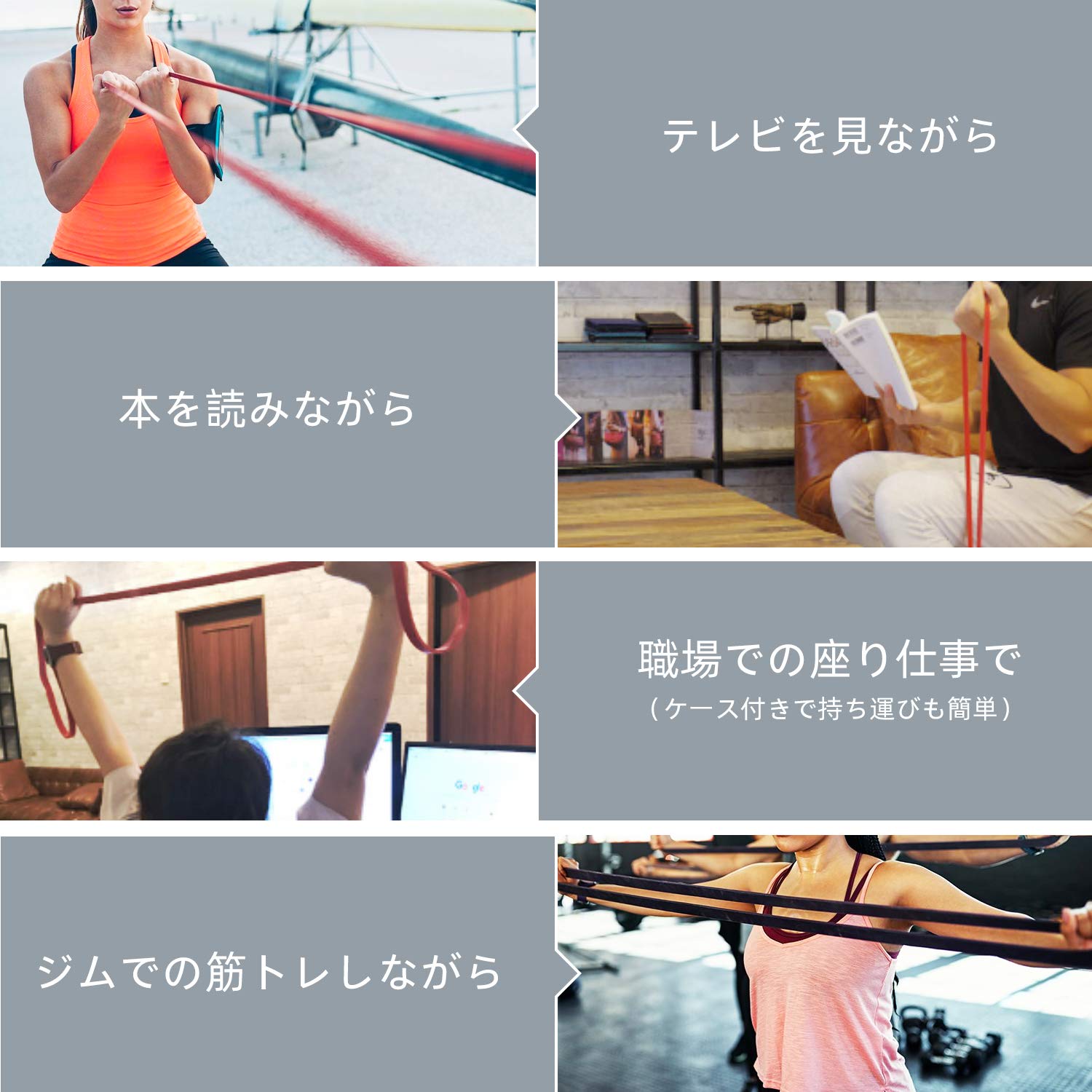 Amazon.co.jp: FREETOO フィットネスチューブ エクササイズバンド