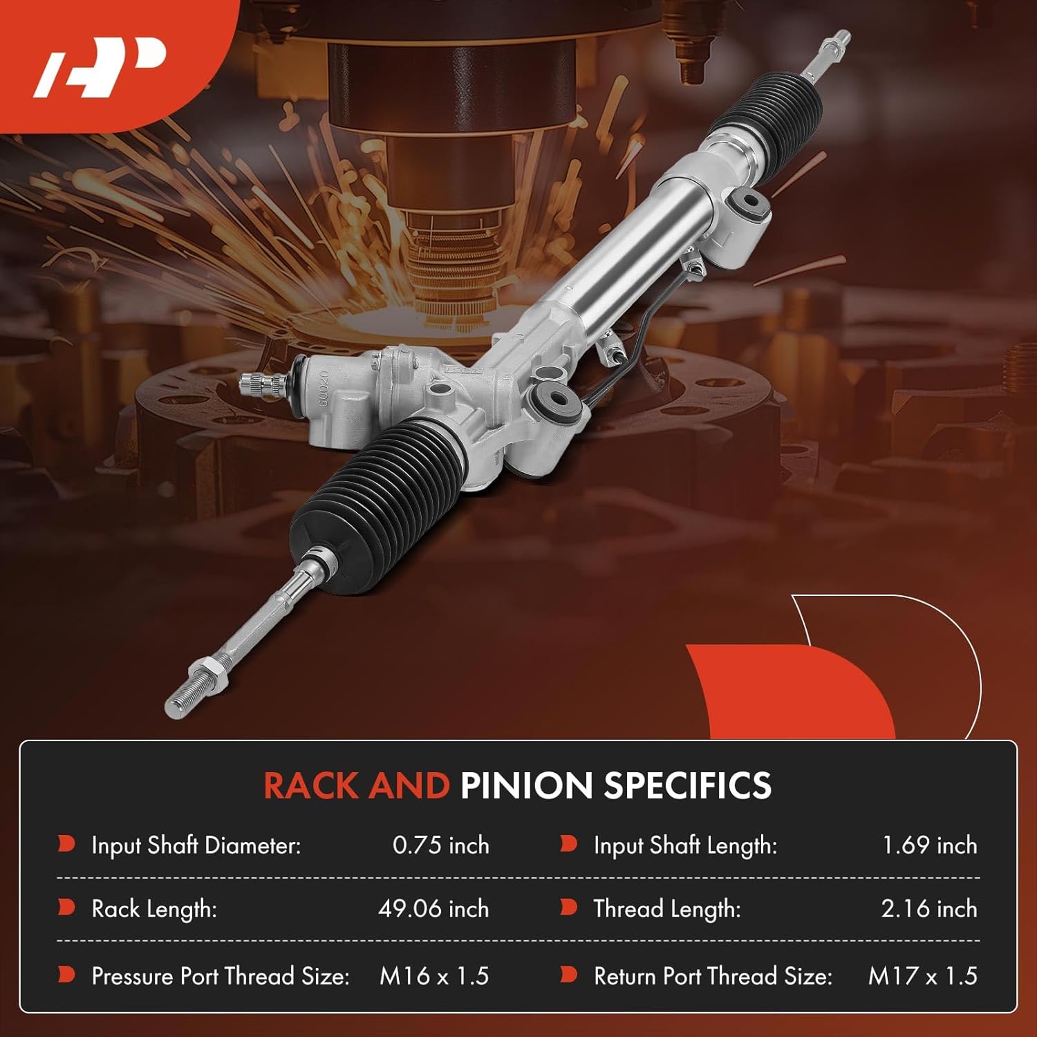 A-Premium - Hydraulic Power Steering Rack and Pinion Compatible with Toyota 4Runner 2003-2009 4.0L 4.7L, FJ Cruiser 2007-2009 4.0L & Lexus GX470 2003-2009 4.7L
