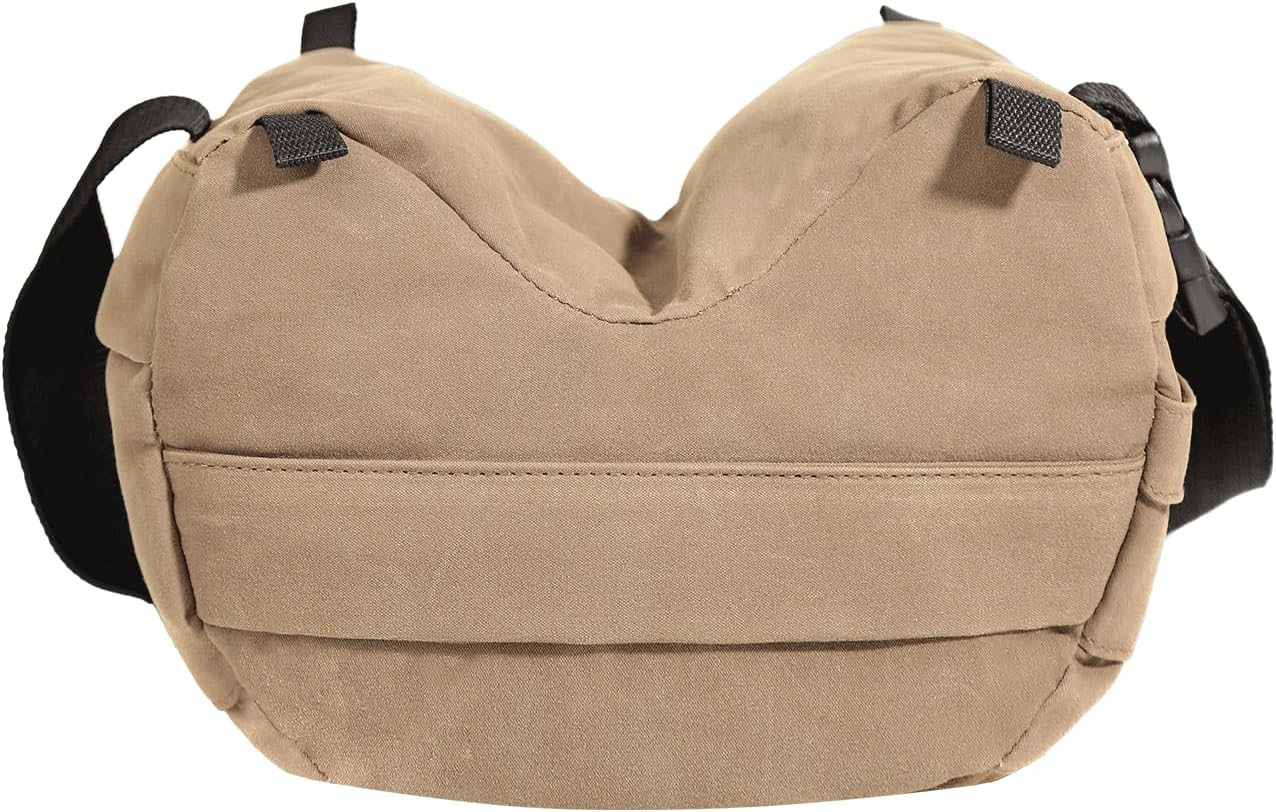 OPENMOON Camera Support Saddle Saddlebags Heavy-Duty Splash-Proof Canvas (Brown, M)