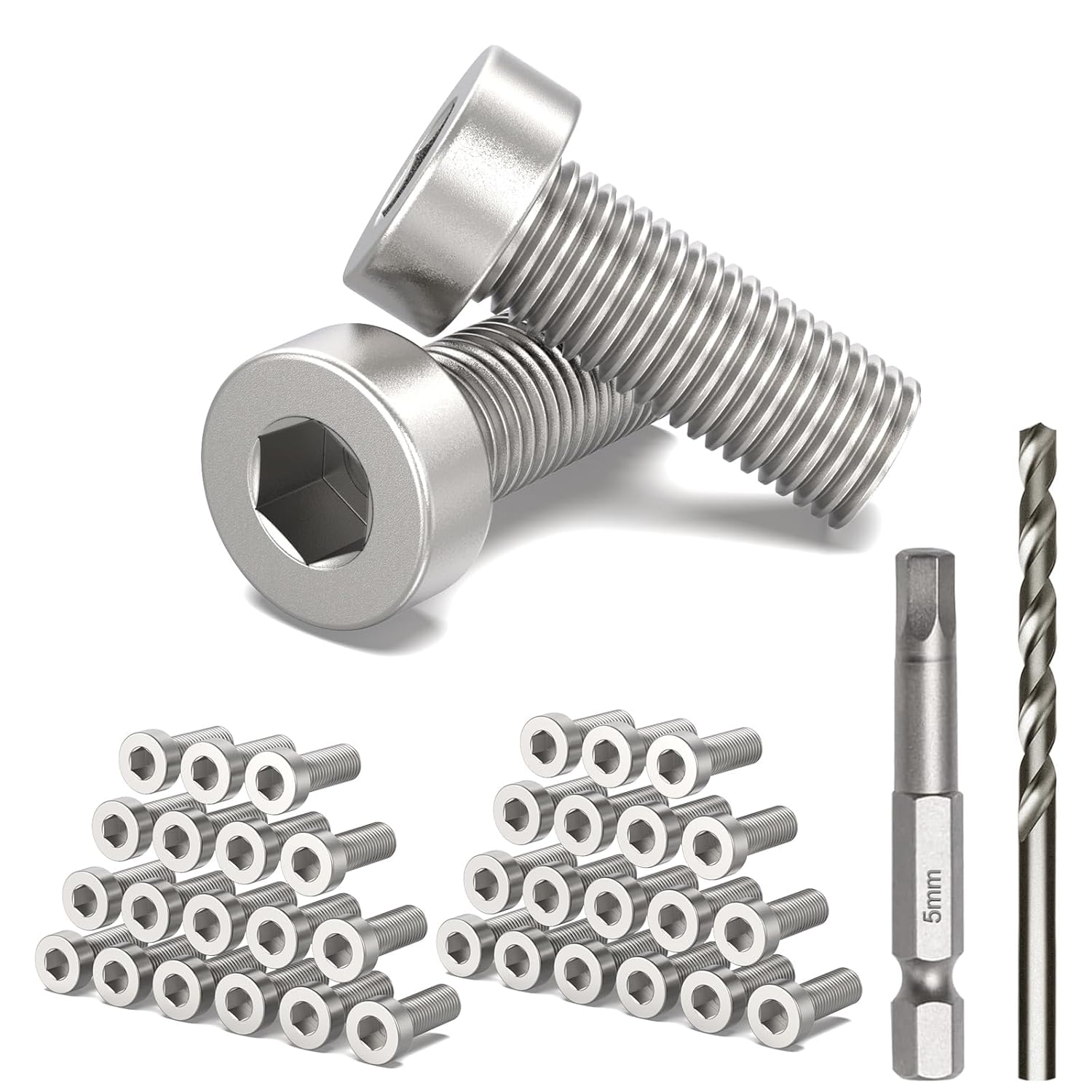 TooTaci 40 Packs 1/8 Cable Thickened Protector Sleeves, Upgraded Threaded Style Protector Sleeves No Gap for Wood Posts, Marine Grade Cable Railing Hardware for Deck,Porch, Fence Yard Decor