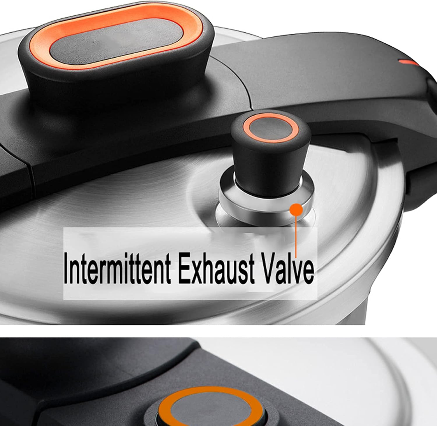 Stainless Steel High Pressure Cooker,Household Explosion-Proof Gas Induction Cooker Pressure Cooking Pot Suitable for 2-6 People Use,Silver-6L