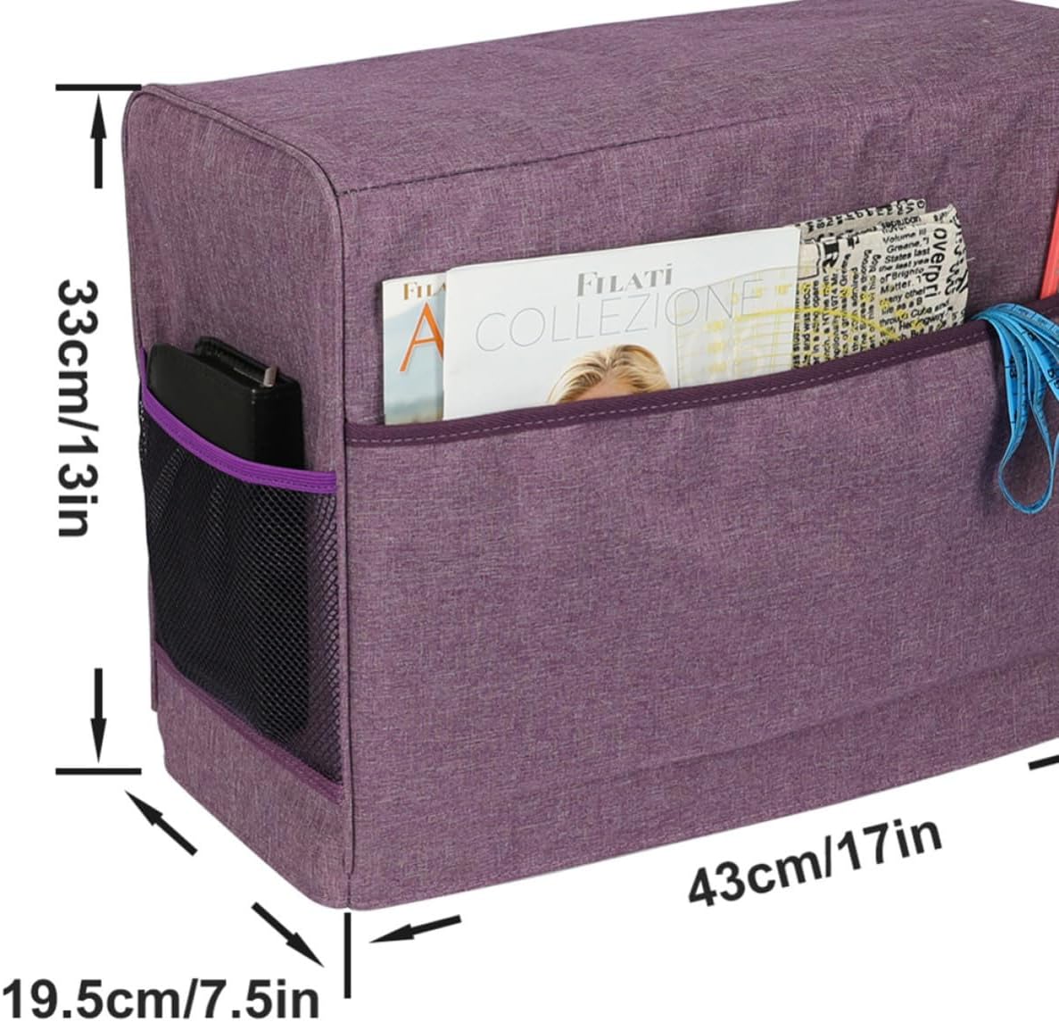 FOMIYES Oxford Clean Pocket Cover for Purple Zipper Sewing with Machine and Foldable and Easy to Protective Case Home Shop Machines