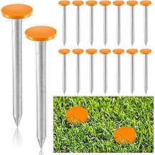 Silkfly 8 Pcs Survey Stakes Property Line Markers Orange, 6.7 Inch