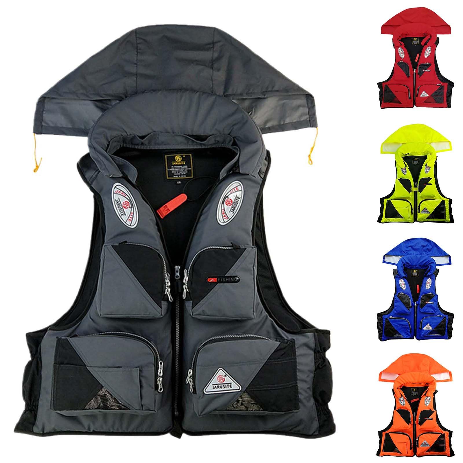 Chaleco de kayak desmontable para adultos con espuma y bolsillos chaleco de natación para alta flotabilidad ligero con correas ajustables para kayak bote remo deportes acuáticos
