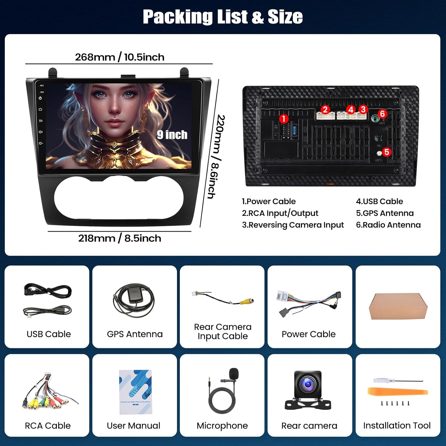 UNITOPSCI 2G+64G Android 13 Car Stereo Radio for Nissan Teana Altima 2008-2012 Wireless CarPlay Android Auto, 9 Inch Touchscreen GPS Navigation Bluetooth Mirror Link FM/RDS SWC + Backup Camera Mic