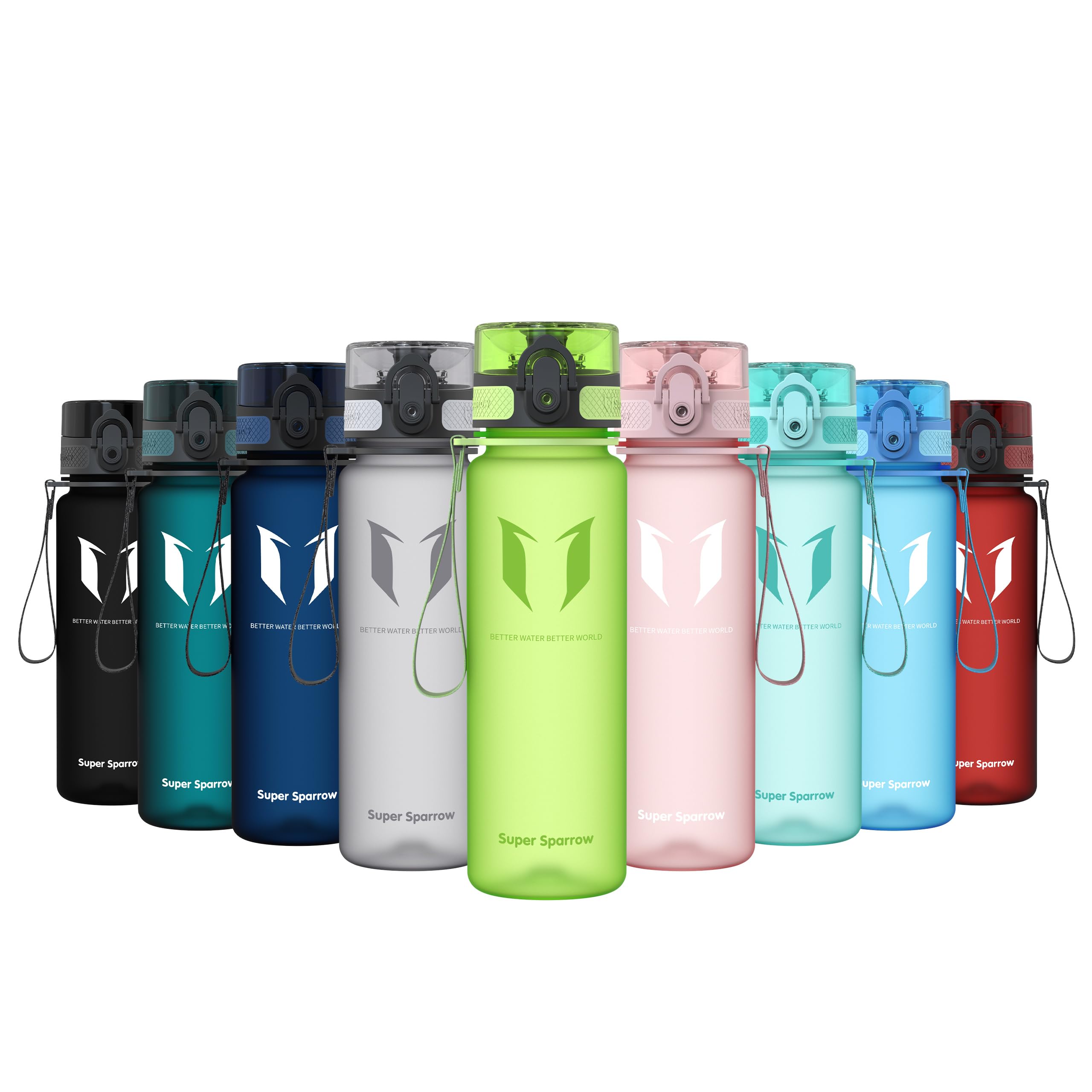 Super Sparrow Borraccia Sportiva & Bottiglia Bambini Senza Perdite - 350ml/500ml/750ml/1L/1.5L - Senza BPA