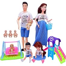 Jorzer 1 Set Pregnant Doll 12in Movable Joint Pregnant Doll with Baby in Tummy for Kids Toys Dollhouse Accessories for Girls Toys And Games..