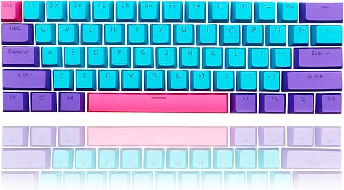 Miniatura 7 de GTSP 61 Teclas 60 por ciento, Ducky One 2 Mini Teclas Gruesas PBT OEM RGB Keycap Set con Extractor de Teclas para Cherry MX Switches GK61RK61Anne