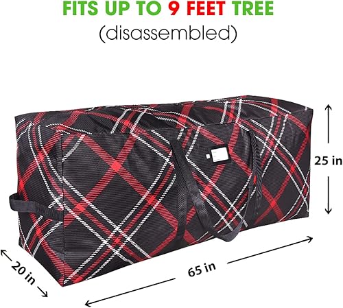 Miniatura 5 de ProPik Bolsa de almacenamiento para árbol de Navidad, se adapta a árboles desmontados de hasta 9 pies de alto, 25 pulgadas de alto x 20 pulgadas de