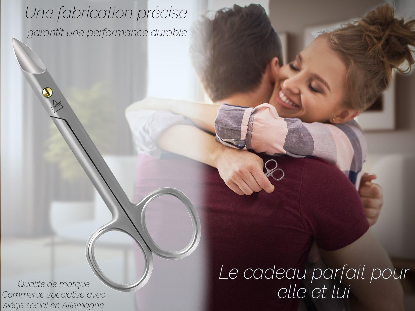 Ciseaux à ongles pour les pieds Acier inoxydable Manucure Pédicure avec lame incurvée tranchante pour le soin des pieds 10,5 cm