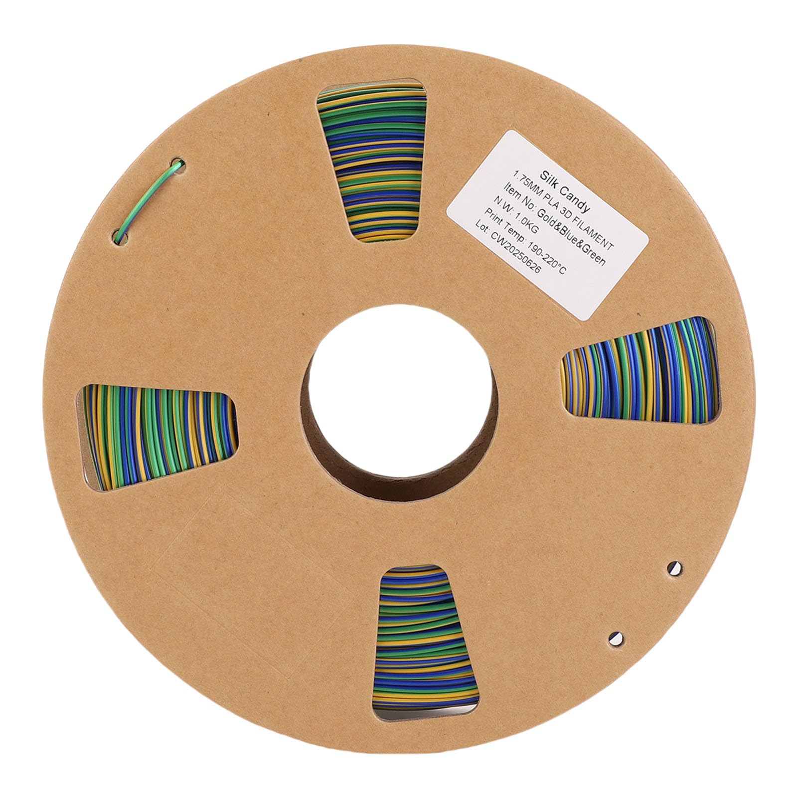 1,75 mm PLA Filament do drukarki 3D Wysoka wytrzymałość Żywe kolory Profesjonalny materiał do drukowania 3D do rękodzieła Dekoracje Złoty Niebieski Zielony Rolka 1 kg