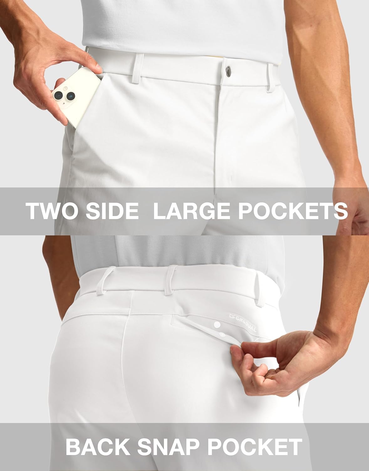 G Gradual Men's Golf Dress Shorts 5"/ 7"/ 9" Stretch Casual Work Flat Front Shorts for Men with 3 Pockets Quick Dry - Image 4