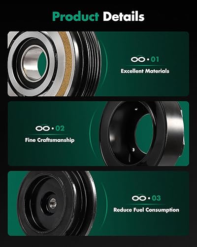 Miniatura 183 de SCITOO Embrague del compresor de CA 2003-2006 para Dodge Sprinter 3500 2.7L 2001-2002 apto para Mercedes-Benz CLK55 AMG 5.5L CO 105111C