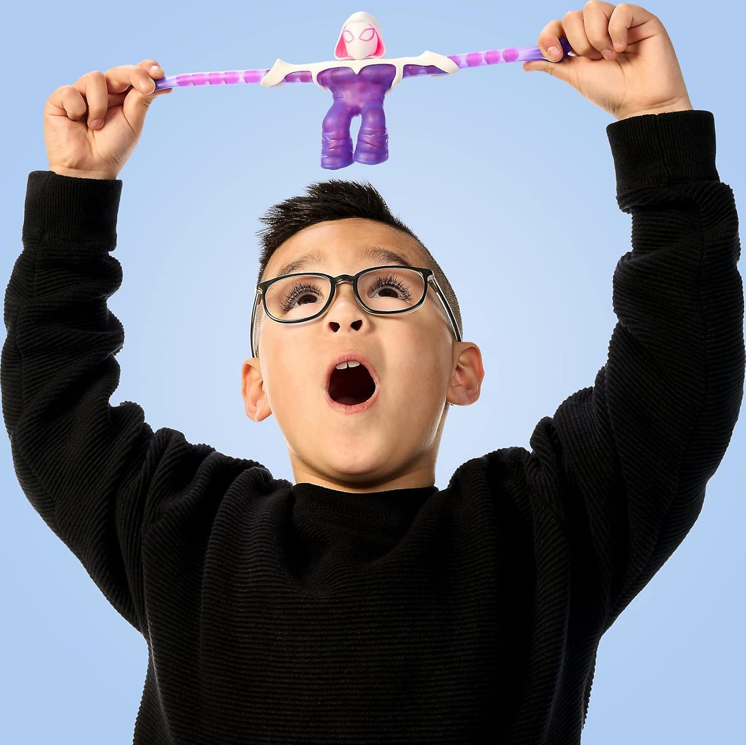 Heroes of Goo Jit Zu Ghost Spider Marvel 4.5" Super Soft Marvel Hero Set Filled with Water Beads
