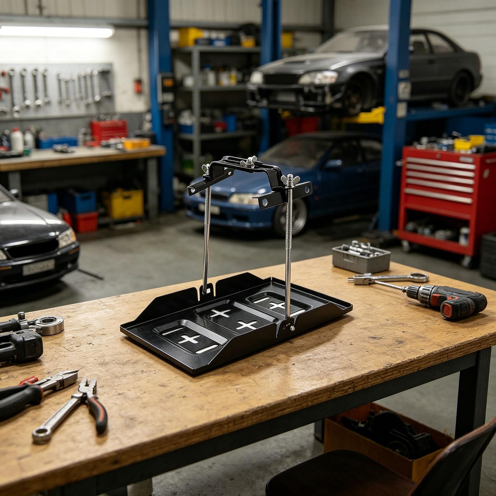 Morsetto per Batteria per Veicoli Extra Large, Cinturino in Metallo Regolabile, Installazione Semplice per Un ' Alimentazione automobilistica Stabile e, Potente Proprietario della Batteria