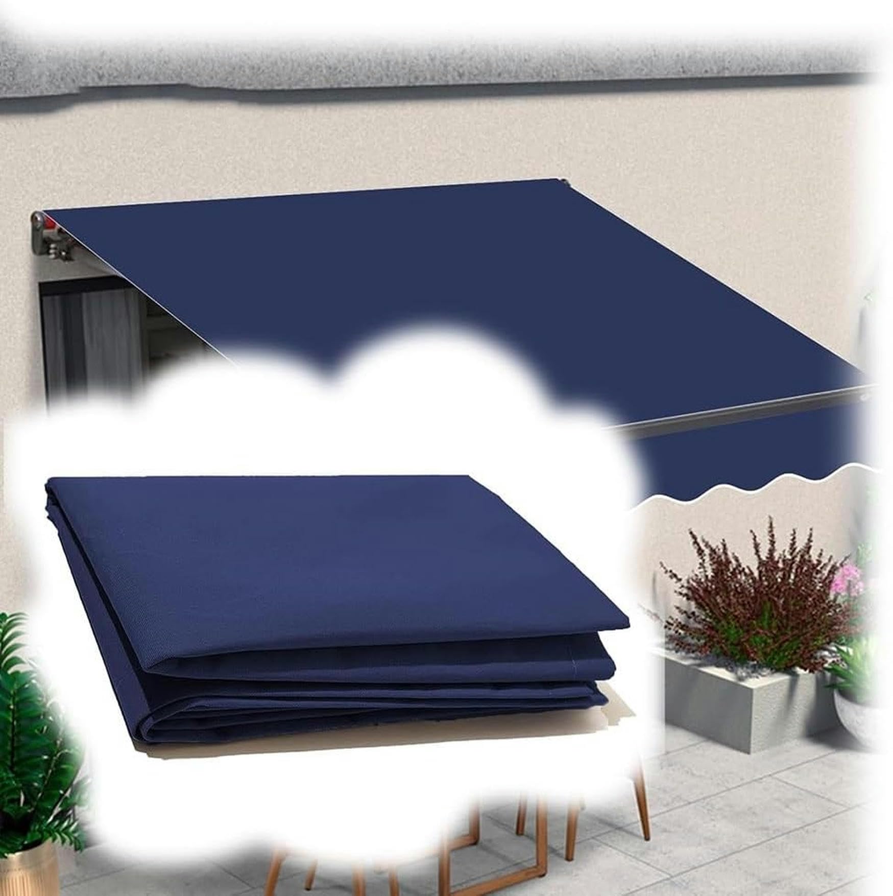 Cubierta superior de toldo retráctil para crear sombra y confort en balcones residenciales