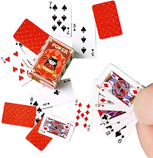 Jugar Cartas Clásicas - Actividad Social del Tamaño De Un Dedo,54 Tarjetas Interactivas de Ocio para Adultos,para Socios Caseros Viajes