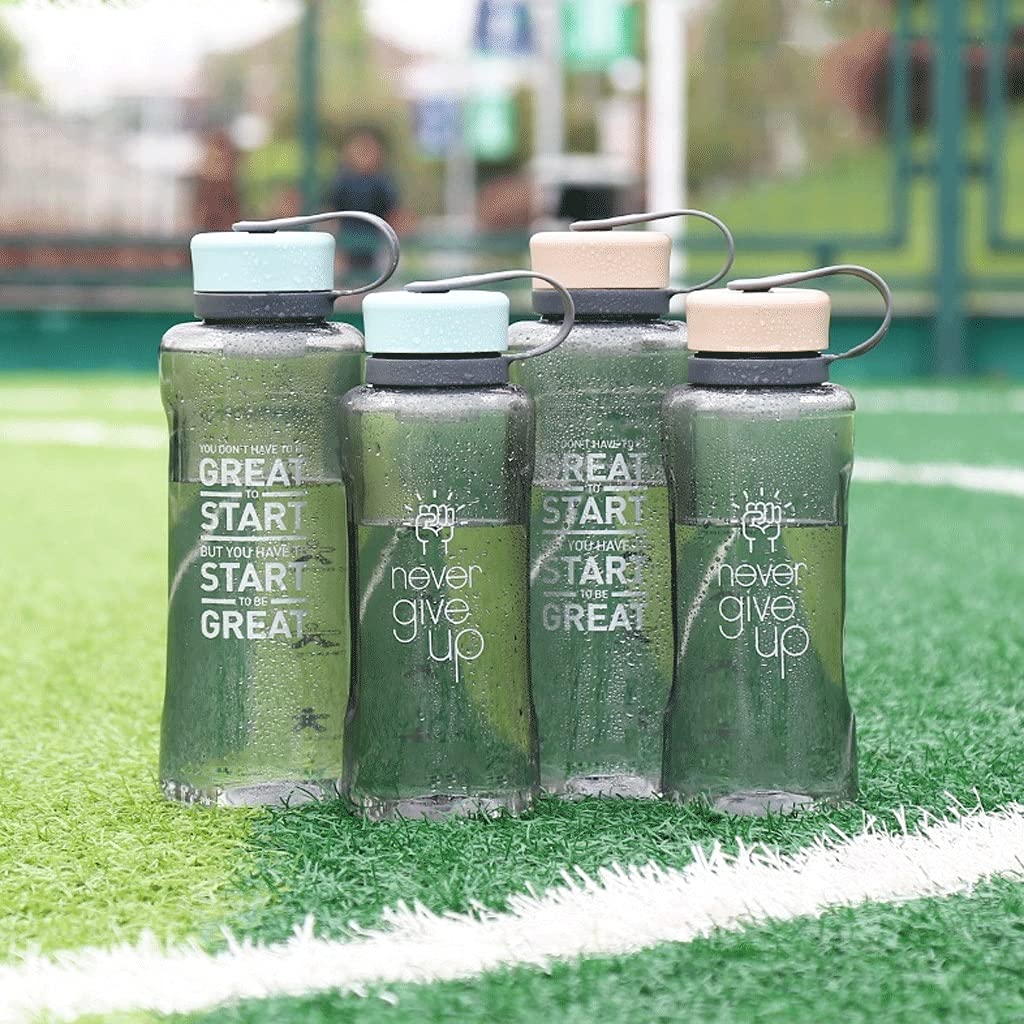 GROßFÄGIGKEITSCHAFTLICHE NACHFALL-Trinkwasserflasche mit Inspirationszeichen BPA -Frree für Fitness- und Outdoor-Sportarten geeignet (Color : Orange, Größe : 1900ml)
