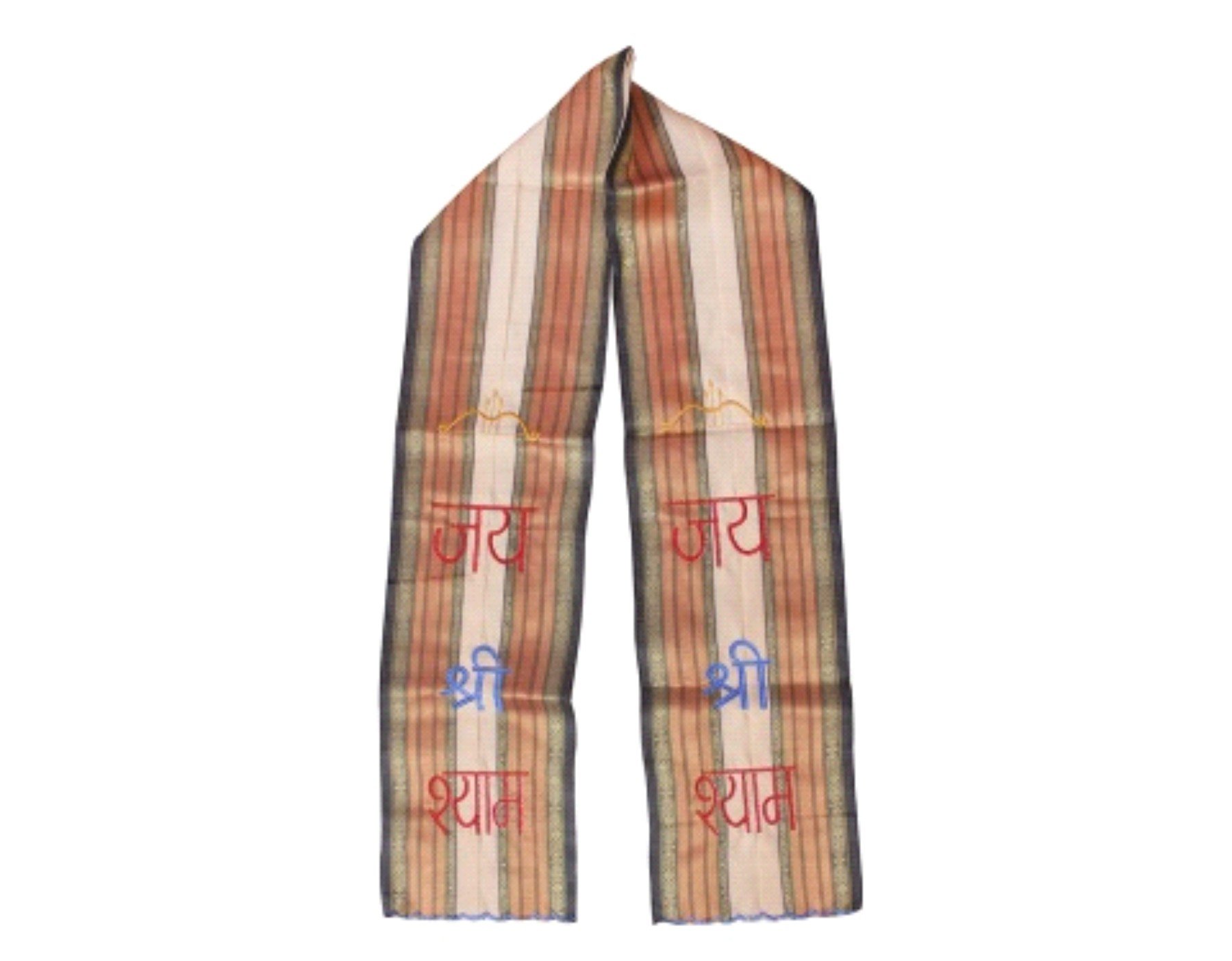 DhwajDhwajFlag Jai Shri Shyam and Radhe Radhe Dupatta Cum Scarf - Dharmik Dupatta - Bhagwan ke Dupatte in Bright Colors