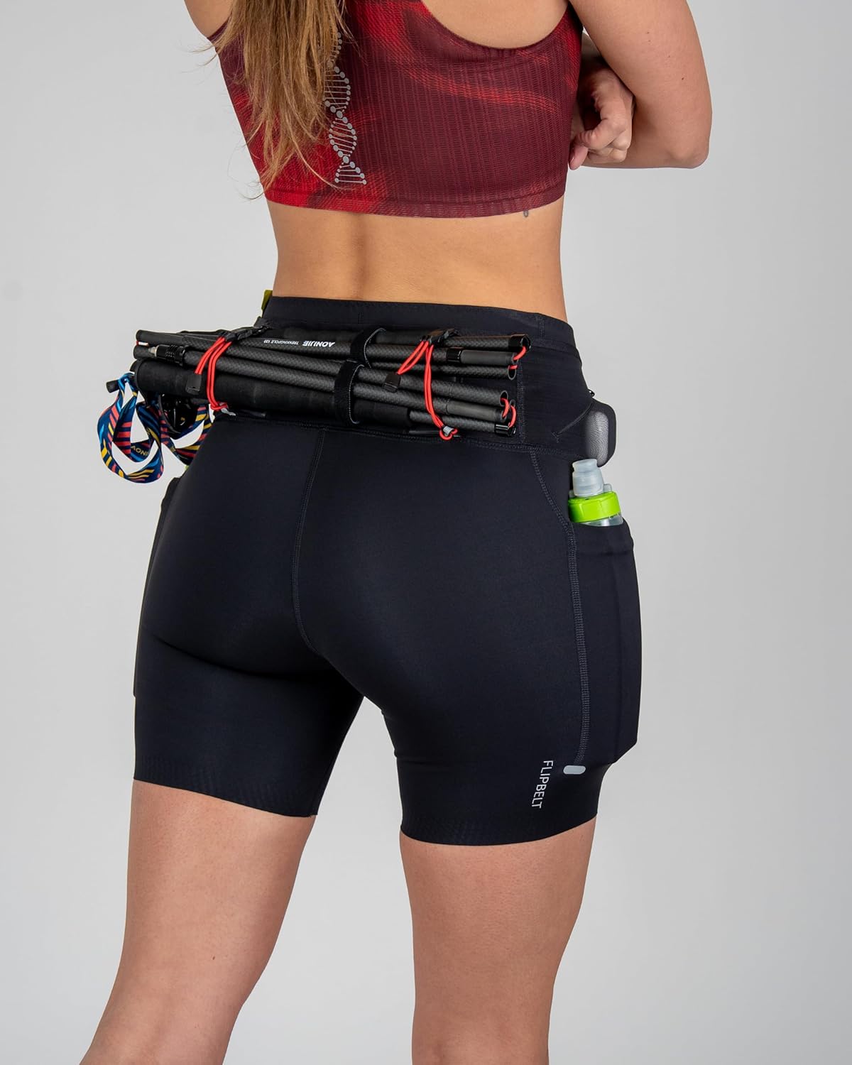 FlipBelt Women's Trail Run Compression Shorts