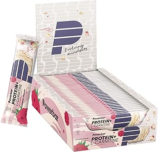 Powerbar - Protein Plus mit L-Carnitine - Raspberry Yoghurt - 30x35g - Protein Riegel mit Magnesium, Calcium&L-Carnitine - kollagenfrei