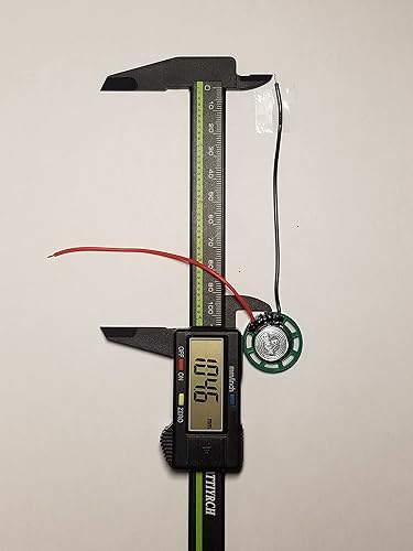 Miniatura 5 de Altavoz de 1 pulgada de 1.024 in, 8 ohmios, 14 W (0.25 W) nominal  12 W (0.5 W) de salida de potencia máxima, carcasa de plástico verde con cables