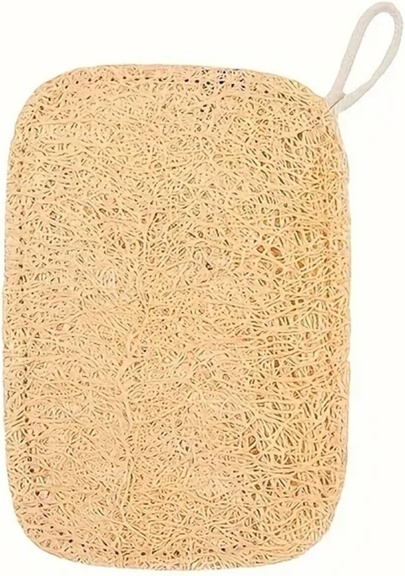 5pcs-Pack Natural Loofah Sponge Bath Scrubbers - Gentle Body Exfoliators for Men & Women, Ideal for Kitchen/Bathroom Cleaning