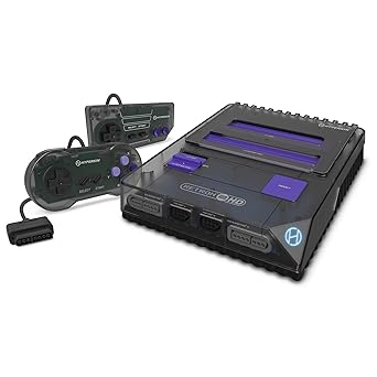 وحدة تحكم الألعاب Hyperkin RetroN 2 HD Retro تشغل خراطيش NES وSuper NES وSuper Famicom HDMI 720p Output Space Black