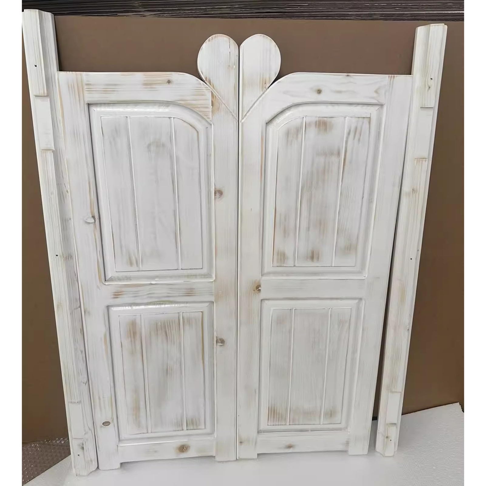Porte Battante Portes Battantes de Café Non Peintes pour Porte de Cuisine, Porte de Salon Battante en Bois Massif Naturel Ouverture Personnalisable, Séparateur de Salon D'entrée de Couloir(W75xH90cm/2