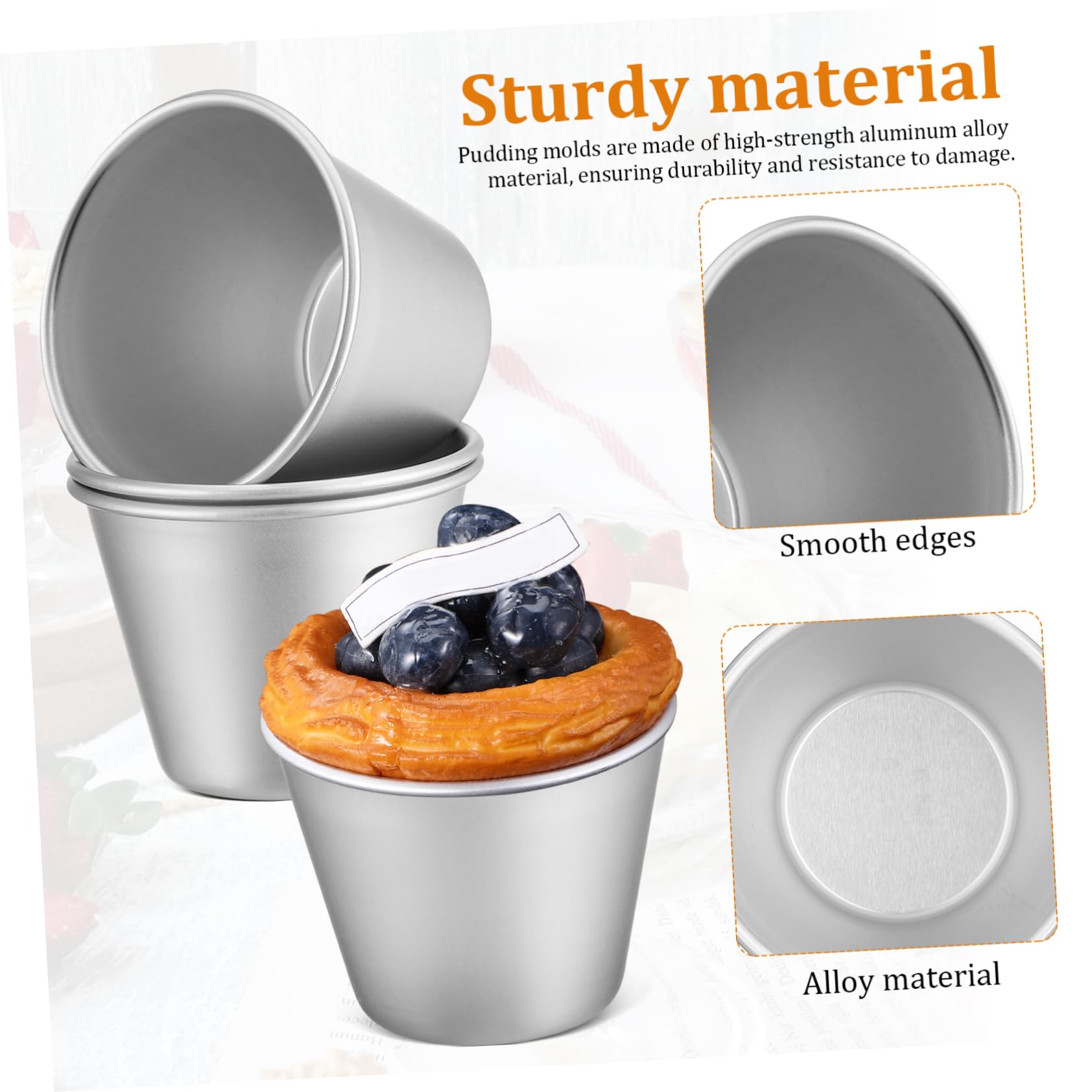 SHOWERORO 40piezas Moldes De Pudding y Antiadherentes Reutilizables Para Hornear Muffins y Postres Utensilios De Cocina Para Repostería