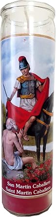 Saint Martin Caballero San Martin Caballero Red Devotional Candle