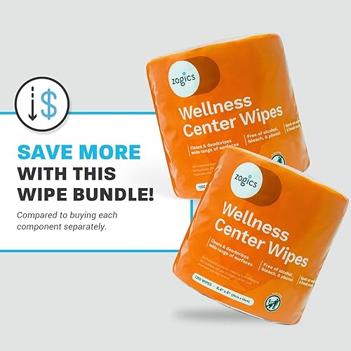 Miniatura 9 de Zogics Toallitas de limpieza Wellness Center  Toallitas de gimnasio para limpiar superficies y equipos, toallitas húmedas presaturadas duraderas y
