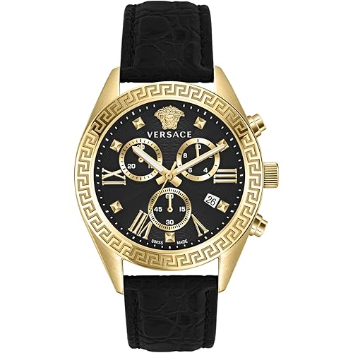 Versace Greca Chrono Collection Luxury Womens Watch Timepiece