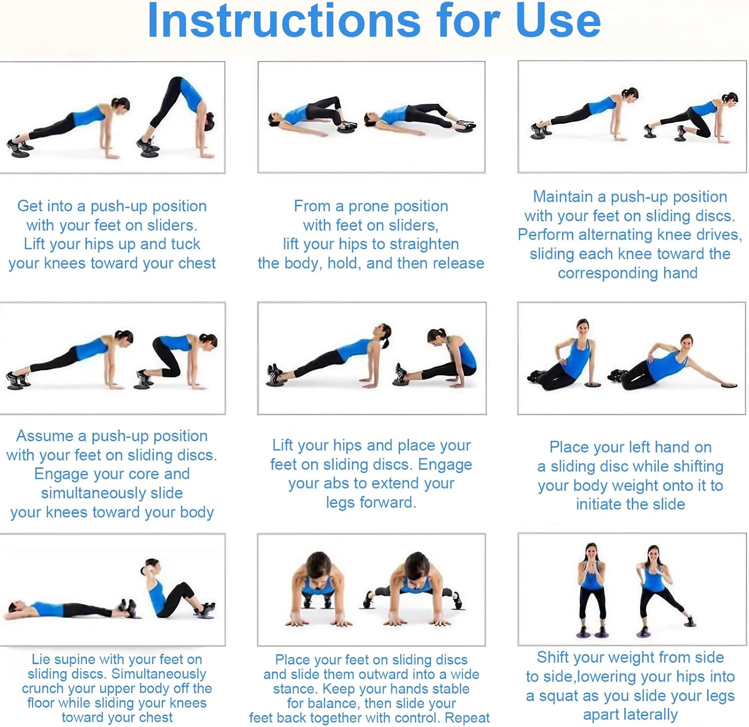 2-Pack Exercise Sliders & Fitness Discs – Dual-Sided Exercise Gliding Discs for Core Workouts & Pilates. Use on Carpet or Hardwood Floors. Light, Portable, Perfect for Abdominal, Core Training for Women and Men. - Image 7